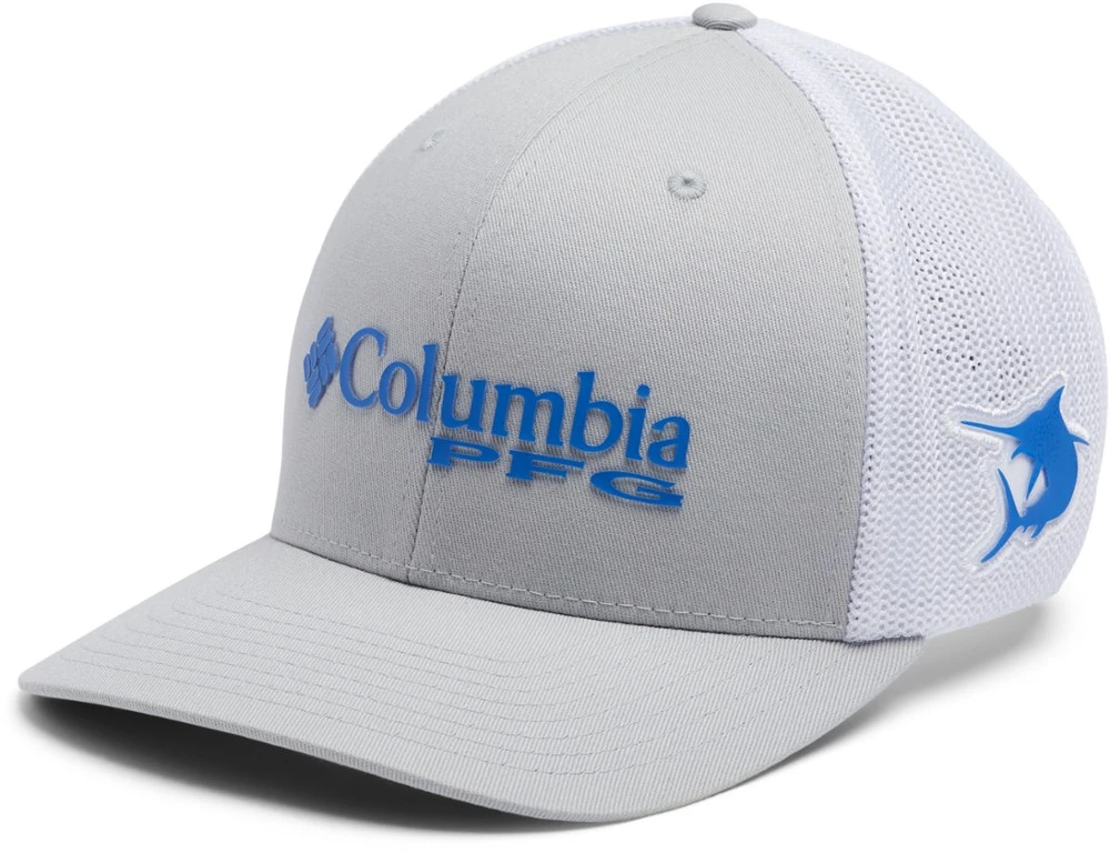 Cool Grey/White/Vivid Blue - Columbia PFG Mesh Fish Ball Cap Columbia PFG Mesh Fish Ball Cap -Columbia Sales Shop 622c2fcf aea0 4404 b588 f9dcc742bcaf