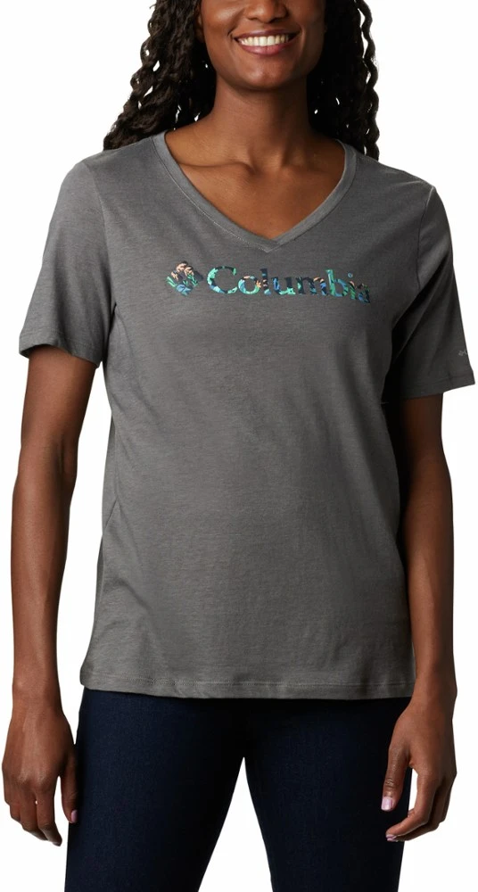 Charcoal Heather/Columbia - Columbia Mount Rose Relaxed T-Shirt- Women's Columbia Mount Rose Relaxed T-Shirt- Women's -Columbia Sales Shop 6240f962 4b40 41fe 9542 d71a8b5f184f